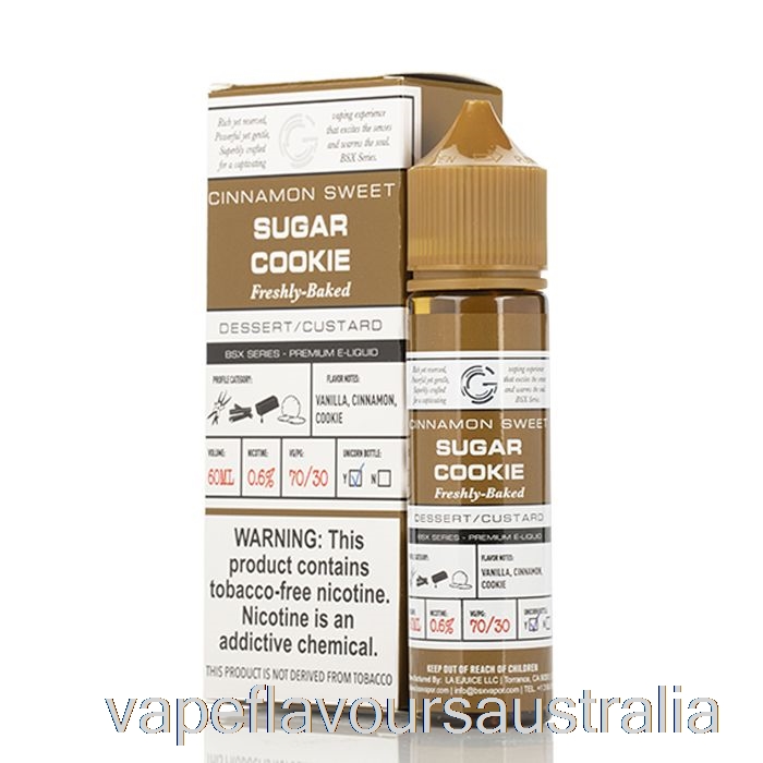 Vape Nicotine Australia Sugar Cookies - BSX Series - 60mL 0mg